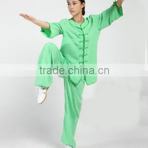 2016 Latest Cotton & Silk Tai Chi Uniforms Womens Girls Wushu Suit Daily Exercise Clothes thumbnail-5