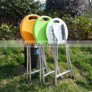 Round Shape Metal Folding Stool With Handle thumbnail-5