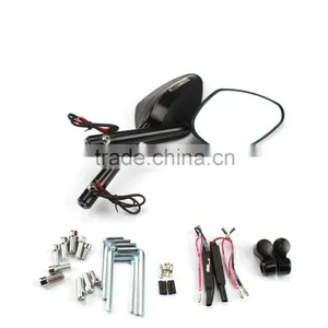 Soto Racing - Universal Street Sport Motorcycle Rear Side CNC Mirrors With Turn Signal For Honda R6 FZ6 ZX-6R Z750R Z1000 GSXR6 thumbnail-2