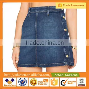 High Quality Cotton and Polyester Unlined Casual Denim Dresses for Women thumbnail-1