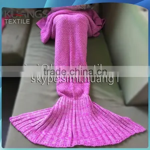 E-cowlboy 2016 Latest Handmade Soft Material Mermaid Tail Shape Blanket With Scales Pattern and Tassels (kids,adults) Quality Choice thumbnail-6