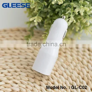 Gleese 2016 Wholesale Cheap Price Portable Mini Dual USB 12v Car Battery Charge Mobile Phone Charger ,Custom USB Car Charger thumbnail-1