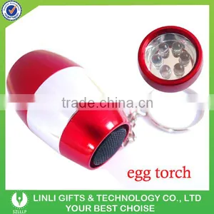 Custom Logo Printed LED Aluminium Keychain,6 LED Aluminium Keychain,Egg 6 LED Aluminium Keychain For Promotion thumbnail-4