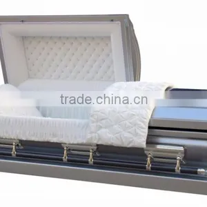 Lincoln Silver Metal Casket and Coffin High Quality China Factory thumbnail-1