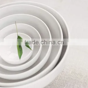 White Body Bone Chine for Hotel Resturant Oblique Mouth Bowl Hotel Ware thumbnail-1