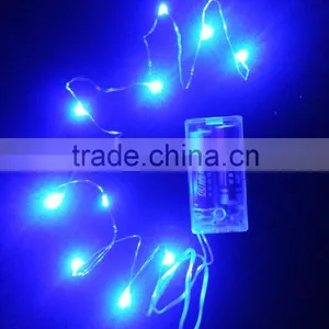 3V Christmas Holiday LED Mini Silver Color Copper Wire Fairy String Lights Battery Power thumbnail-1