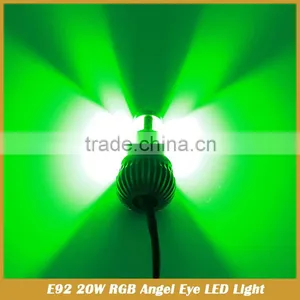 E92 H8 RGB Multi-Color 20W LED Angel Eyes Halo Ring Light Bulbs thumbnail-6