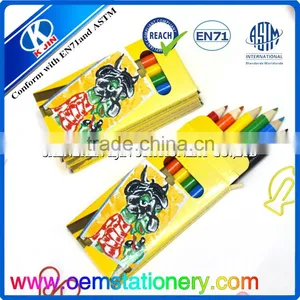 Promotional 3.5 Inch 6color Drawing Pencil in Paper Box thumbnail-1