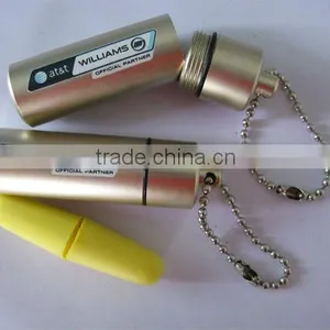 PU Earplugs With Metal Holder and Keyring With Logo Sticker thumbnail-1