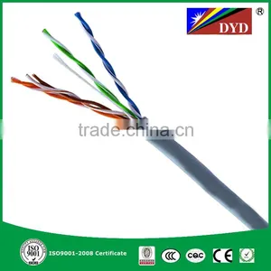 PFT Factory Lowest Price Blue/grey/yellow Color Copper Network Cable 2/4pairs 24awg UTP Cat5e Cable 305m Wholesale thumbnail-2
