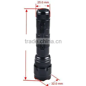 Aluminum 3 Modes High Power XM-L T6 LED Police Security Flashlight With Clip thumbnail-3