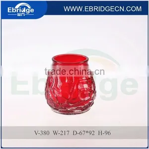 Hand Made Spray Colour Glass Candle Holder Hurrican Lamp thumbnail-3