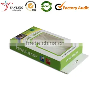 Logo Printing Mobile Phone Charger Power Bank Paper Packaging Box With Handle thumbnail-1