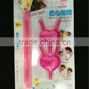 Lovely Novelty Crazy Straws Flexible and Straight Heart Drinking Straws thumbnail-1