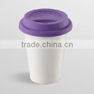 MDW002-9OZ Mug With Silicone Lid Single Wall Ceramic Mug thumbnail-6