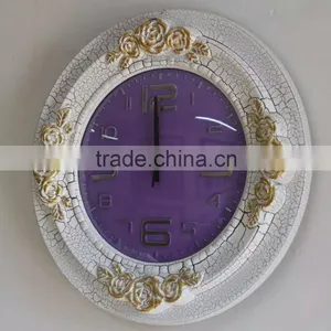 XKH112 Wholesale Round Wood Stand Clock Art Wooden Wall Clock thumbnail-3
