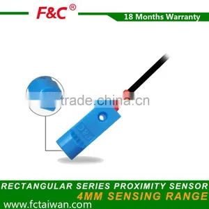 4mm Detection Distance DC 10-30V Rectangular Proximity Switch Sensor thumbnail-1