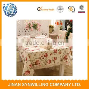 High Quality Transfer Printed Restaurant Table Cloth thumbnail-2