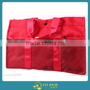 Promotional Beach Bags,mesh Beach Tote Bag With Outside Pockets thumbnail-1