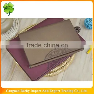 2015 Brown or Purple Leather Notebook With Embossing Pattern thumbnail-1