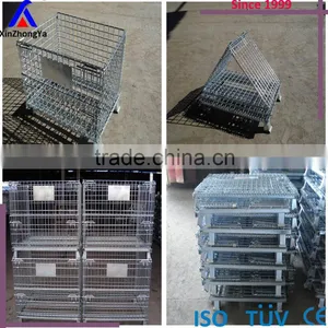 High Quality Perforated Sheet Metal Fabrication Metal Box Fabrication Metal Stamping Parts Warehouse Steel Pallet Cage thumbnail-1