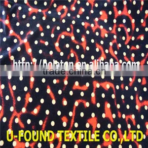 China Factory Red Beautiful Spot Korean Polyester Spandex Fabric,Hot Selling In India And Middle East Market thumbnail-1