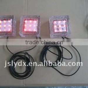 LED Solar Ice Glass Brick Light RGB With Remote-controller(10*10*5cm 3 Pieces per Set)) thumbnail-1