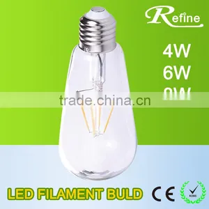 Led Filament Candle Bulb 4w 6w 8w Led Filament Glass Body E27 ST58/ST64 thumbnail-4