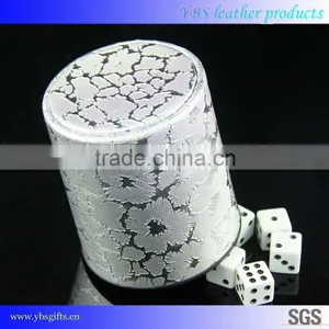 Embossed Logo Personalized Leather Dice Cup thumbnail-1