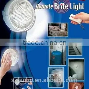 2016 Hot 5 LED Wireless PIR Brite Light Bedside Lamp Remote Control thumbnail-1