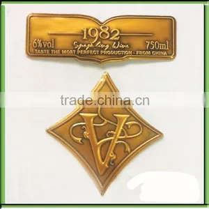 Gold Embossed Label Sticker, Metal Wine Sticker Label thumbnail-3