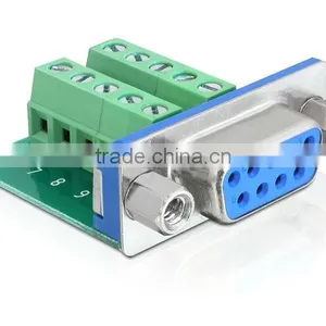 Serial and USB Terminal Termination Adapters DB9 Female 9 Pin Terminal Block DB15 Female 15 Pin Terminal Block thumbnail-1