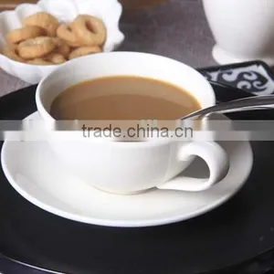 China Wholesale Bulk Ceramic Tea Cup and Saucer Set Modern Cafe Porcelain Cappuccino Coffee Cup and Saucer Set With Custom Logo thumbnail-2