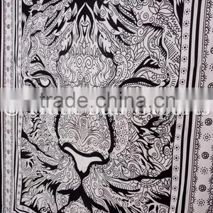 Indian Tiger Queen Bohmiean Bedding Hippie Psychedelic Home Decor Cotton Bedspread thumbnail-4