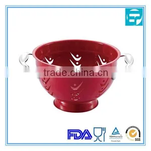 Stainless Steel Red Colander With ss Wire Handle thumbnail-1