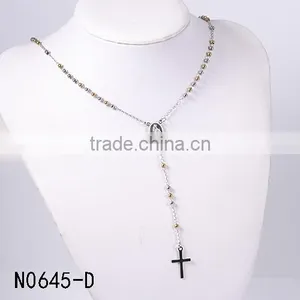 High-grade Fashion Accessories Christmas Discount Dither Beads Thin Long Chain Necklace thumbnail-1