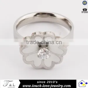 Wholesale New Design Solid Silver Flower Ring thumbnail-1