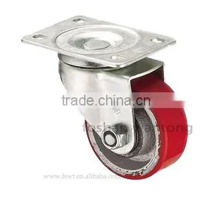 Medium Duty Iron PU Caster Wheel With Swivel thumbnail-3