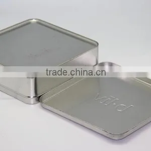 Empty Silver Customized Printing Square Tin Cans thumbnail-3