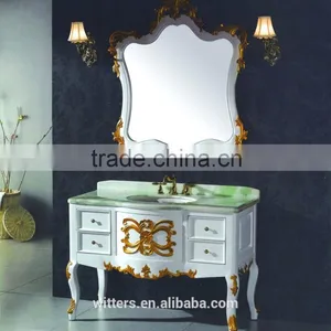 WTS-1622 Foshan Special Discount 30 Inch Modern Wooden Bathroom Vanity Floor Mounted thumbnail-3