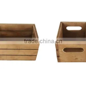 Wood Storage Box Home With Handle Hole Nature Color Decoration Mini Size Collection Box on the Desk Wood Box for Sales Gifts thumbnail-1