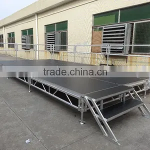 RK Aluminum Portable Stage for Sale With Guard Rail thumbnail-1