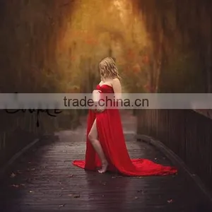 Fancy Photography Maternity Dress Pregnant Clothes Maxi Chiffon Dress thumbnail-2