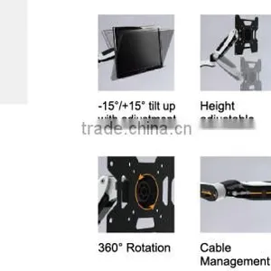 Dual Flexible Stand Alone Lcd Monitor Vesa Desk Mount Monitor Stand thumbnail-4