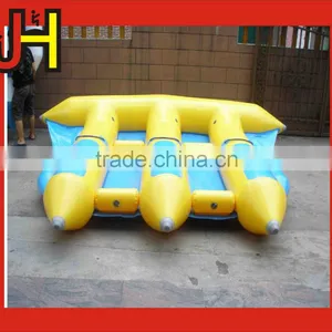 Popular JH Inflatable Plastic 6 Person Flying Banana Boat thumbnail-5