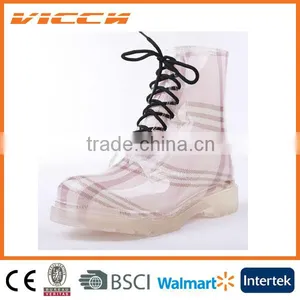 Martin Pvc Transparent Ankle Rain Boots thumbnail-1
