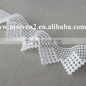Nice Design Chemical Lace Trim White 100% Polyester Water Soluable Lace Guipure Trim Lace for Ladies thumbnail-3