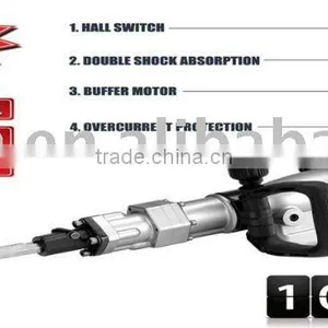 55mm,1050W Professional Dustproof Switch Buffer Motor Demolition Breaker Hammer Drill thumbnail-1