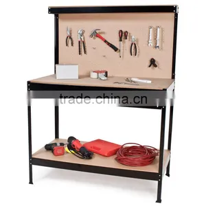 Garage Work Bench Table With Drawer and Peg Board thumbnail-2