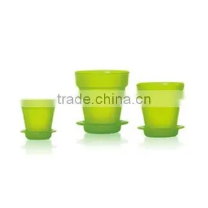 High Grade Certified Factory Supply Colorful Plastic Flower Pots thumbnail-1